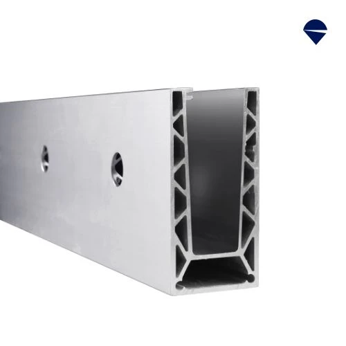 Adjustable Side 1kN Aluminium Glass Channel
